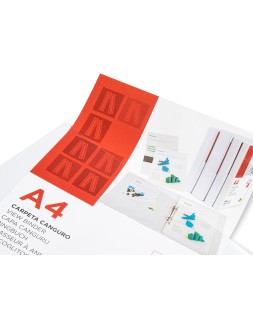 Carpeta canguro 2 anillas mixtas 16mm liderpapel a4 plastico color blanco