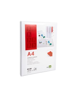 Carpeta canguro 2 anillas mixtas 16mm liderpapel a4 plastico color blanco