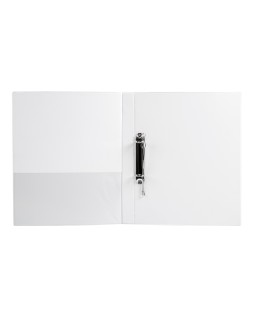 Carpeta canguro 2 anillas mixtas 16mm liderpapel a4 plastico color blanco
