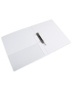 Carpeta canguro 2 anillas mixtas 16mm liderpapel a4 plastico color blanco
