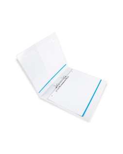 Carpeta canguro 2 anillas mixtas 16mm liderpapel a4 plastico color blanco