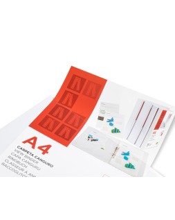 Carpeta canguro 4 anillas mixtas 16mm liderpapel a4 plastico color blanco