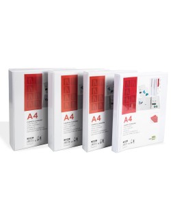 Carpeta canguro 4 anillas mixtas 16mm liderpapel a4 plastico color blanco