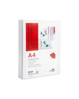 Carpeta canguro 2 anillas mixtas 25mm liderpapel a4 plastico color blanco