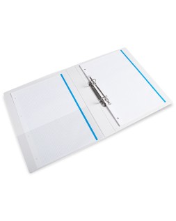 Carpeta canguro 2 anillas mixtas 25mm liderpapel a4 plastico color blanco