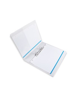 Carpeta canguro 2 anillas mixtas 25mm liderpapel a4 plastico color blanco