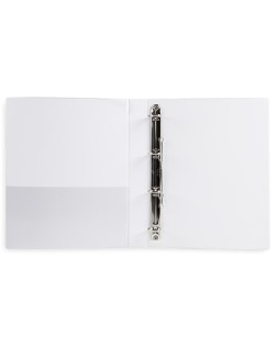 Carpeta canguro 4 anillas mixtas 25mm liderpapel a4 plastico color blanco
