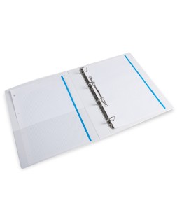 Carpeta canguro 4 anillas mixtas 25mm liderpapel a4 plastico color blanco