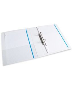 Carpeta canguro 2 anillas mixtas 40mm liderpapel a4 plastico color blanco
