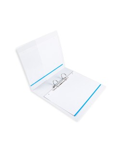 Carpeta canguro 2 anillas mixtas 40mm liderpapel a4 plastico color blanco