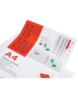 Carpeta canguro 4 anillas mixtas 40mm liderpapel a4 plastico color blanco
