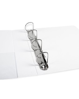 Carpeta canguro 4 anillas mixtas 40mm liderpapel a4 plastico color blanco