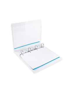 Carpeta canguro 4 anillas mixtas 40mm liderpapel a4 plastico color blanco