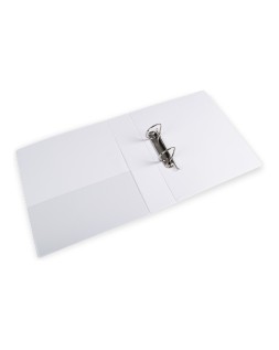 Carpeta canguro 2 anillas mixtas 55mm liderpapel a4 plastico color blanco