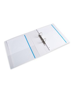 Carpeta canguro 2 anillas mixtas 55mm liderpapel a4 plastico color blanco