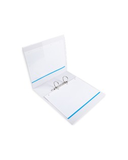 Carpeta canguro 2 anillas mixtas 55mm liderpapel a4 plastico color blanco