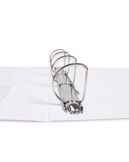 Carpeta canguro 4 anillas mixtas 55mm liderpapel a4 plastico color blanco