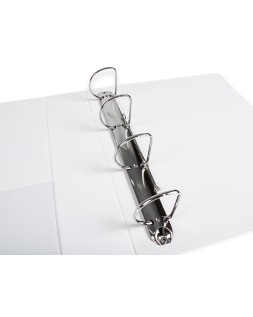 Carpeta canguro 4 anillas mixtas 55mm liderpapel a4 plastico color blanco