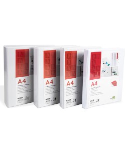 Carpeta canguro 4 anillas mixtas 55mm liderpapel a4 plastico color blanco