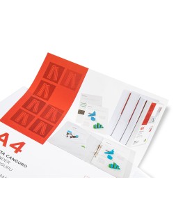 Carpeta canguro 4 anillas mixtas 55mm liderpapel a4 plastico color blanco