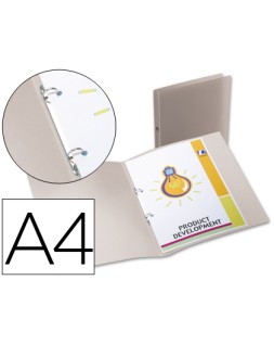 Carpeta liderpapel 2 anillas redondas mini 15 mm 49074 polipropileno din a4 transparente