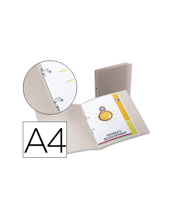 Carpeta liderpapel 2 anillas redondas mini 15 mm 49074 polipropileno din a4 transparente