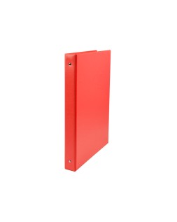 Carpeta liderpapel 4 anillas 40 mm redondas plastico folio color rojo