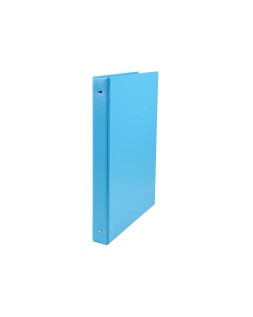 Carpeta liderpapel 4 anillas 40 mm redondas plastico folio color celeste