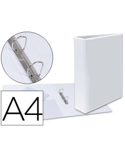 Carpeta canguro 2 anillas mixtas 40mm esselte a4 plastico blanca