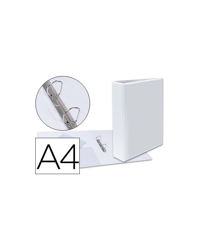 Carpeta canguro 2 anillas mixtas 40mm esselte a4 plastico blanca
