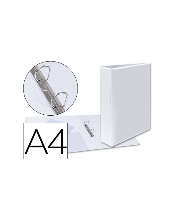 Carpeta canguro 2 anillas mixtas 40mm esselte a4 plastico blanca