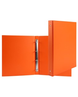 Carpeta de 4 anillas 25 mm redondas liderpapel a5 carton forrado pvc naranja