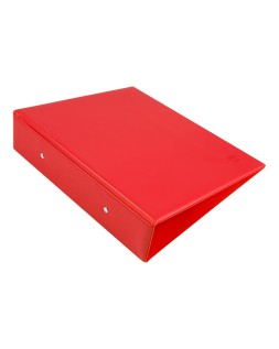 Carpeta de 2 anillas 40 mm redondas liderpapel a5 carton forrado pvc rojo