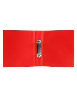 Carpeta de 2 anillas 40 mm redondas liderpapel a5 carton forrado pvc rojo