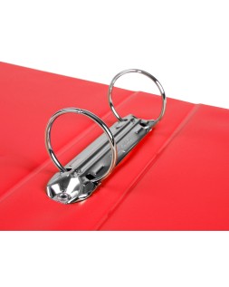 Carpeta de 2 anillas 40 mm redondas liderpapel a5 carton forrado pvc rojo