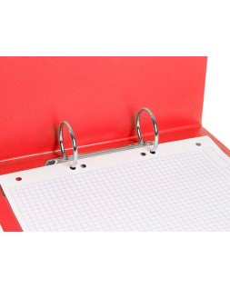 Carpeta de 2 anillas 40 mm redondas liderpapel a5 carton forrado pvc rojo
