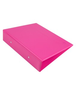 Carpeta de 2 anillas 40 mm redondas liderpapel a5 carton forrado pvc fucsia