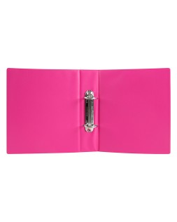 Carpeta de 2 anillas 40 mm redondas liderpapel a5 carton forrado pvc fucsia