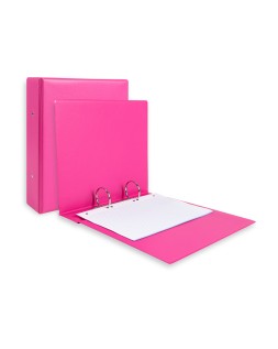 Carpeta de 2 anillas 40 mm redondas liderpapel a5 carton forrado pvc fucsia