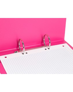Carpeta de 2 anillas 40 mm redondas liderpapel a5 carton forrado pvc fucsia