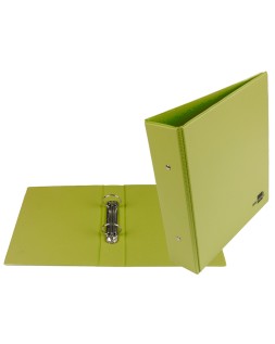 Carpeta de 2 anillas 40 mm redondas liderpapel a5 carton forrado pvc verde