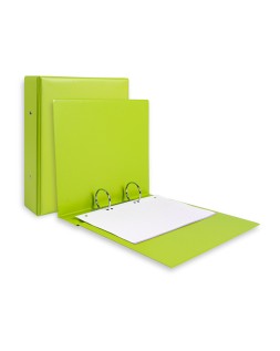 Carpeta de 2 anillas 40 mm redondas liderpapel a5 carton forrado pvc verde