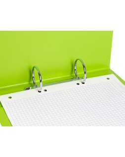 Carpeta de 2 anillas 40 mm redondas liderpapel a5 carton forrado pvc verde