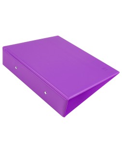 Carpeta de 2 anillas 40 mm redondas liderpapel a5 carton forrado pvc violeta