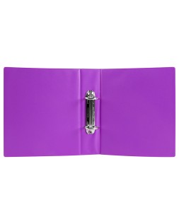 Carpeta de 2 anillas 40 mm redondas liderpapel a5 carton forrado pvc violeta