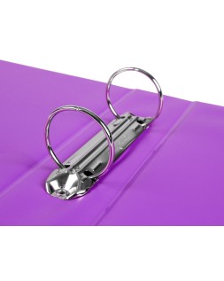 Carpeta de 2 anillas 40 mm redondas liderpapel a5 carton forrado pvc violeta