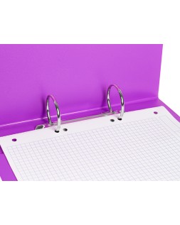 Carpeta de 2 anillas 40 mm redondas liderpapel a5 carton forrado pvc violeta