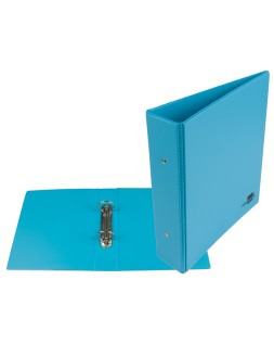 Carpeta de 2 anillas 40 mm redondas liderpapel a5 carton forrado pvc azul
