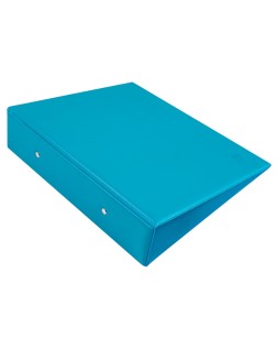 Carpeta de 2 anillas 40 mm redondas liderpapel a5 carton forrado pvc azul