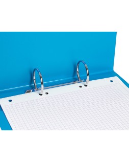 Carpeta de 2 anillas 40 mm redondas liderpapel a5 carton forrado pvc azul